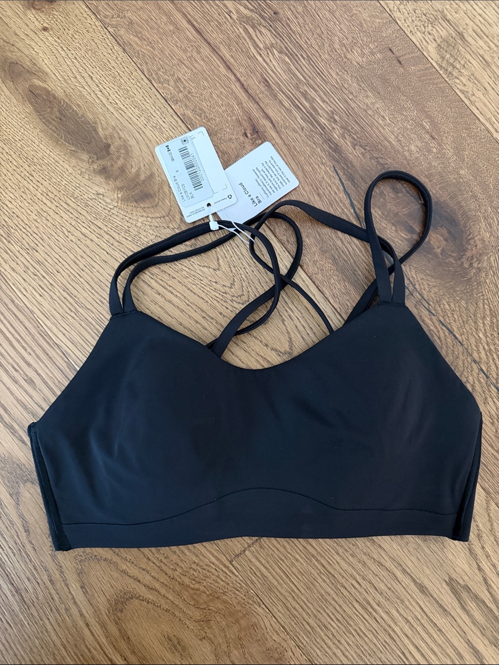 lululemon athletica Black Strappy Light Support Sports Bra